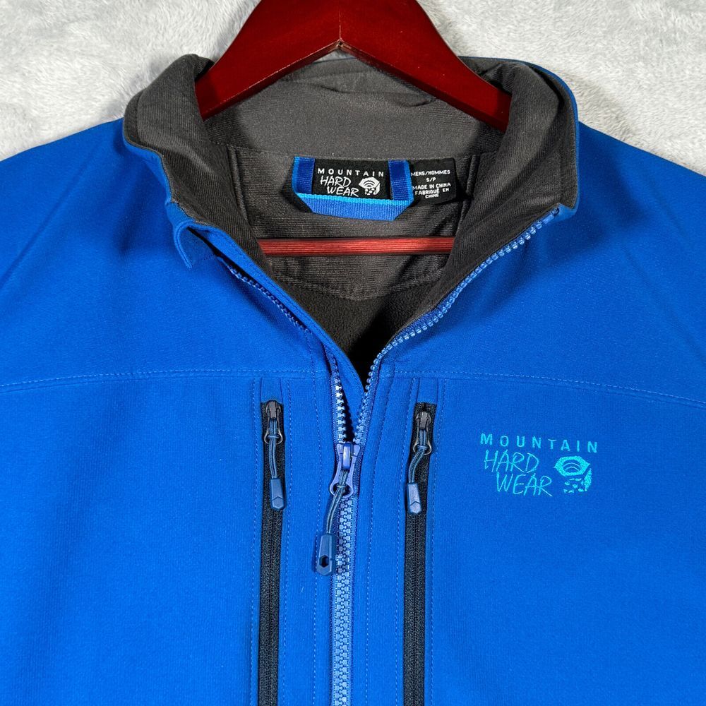 Mountain Hardwear Jacket Mens Small‎ Blue Softshell Full Zip Hueco - Picture 2 of 9